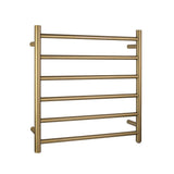 Aquaperla Heated Towel Rack 6 Bars - Brushed Brass