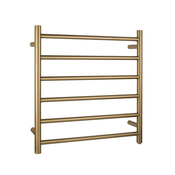 Aquaperla Heated Towel Rack 6 Bars - Brushed Brass