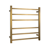 Aquaperla Heated Towel Rack 6 Bars - Brushed Brass