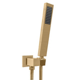 Aquaperla Shower Rail With Handheld Shower - Brushed Brass - BUYG2127.SH