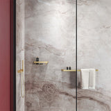 Aquaperla Shower Rail With Handheld Shower - Brushed Brass - BUYG2131.SH