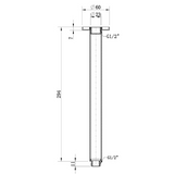 Modern National Round Ceiling Shower Arm Brushed Chrome