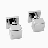 Aquaperla Wall Top Assembly Twin Tap Set - Chrome