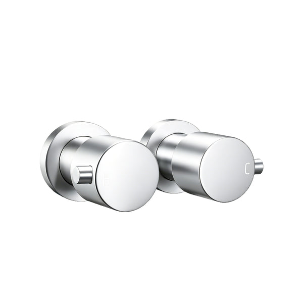Aquaperla Round Wall Top Assembly Tap Pair - Chrome (CH0007.ST)