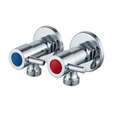 Aquaperla Round Water Stop Valves (One Pair) - Chrome