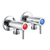 Aquaperla Round Water Stop Valves (One Pair) - Chrome
