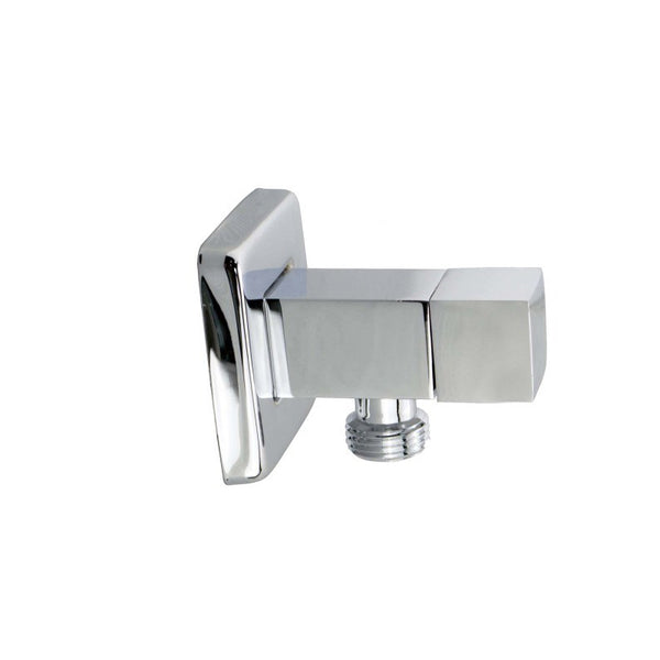 Aquaperla Bathroom Square 1/4 Turn Washing Machine Stop Tap (One Piece) - Chrome