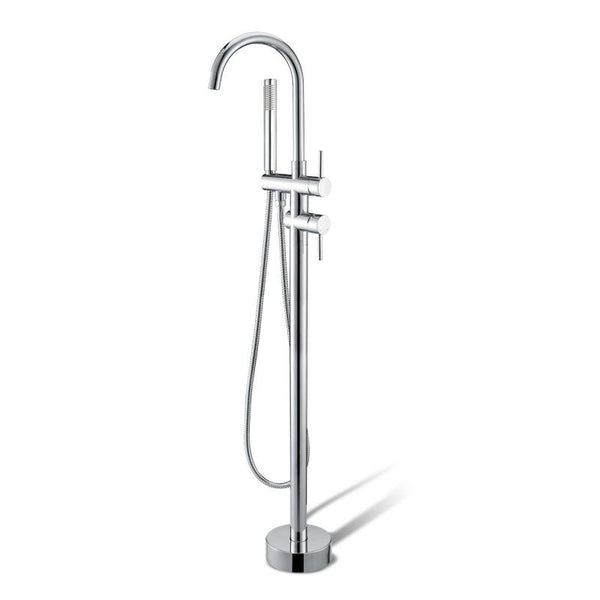 Aquaperla Freestanding Tap With Handheld Shower - Chrome