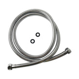 Aquaperla 1500mm Stainless Steel Water Inlet/Outlet Shower Hose - Chrome
