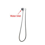 Aquaperla Round Handheld Shower Elbow Without Handheld Shower(Stainless Steel Hose) - Chrome