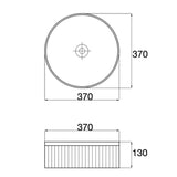 Aquaperla 370x370x130mm Above Counter Basin - Matte White