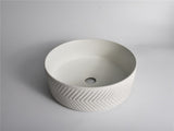 Aquaperla 365x365x120mm Above Counter Basin - Textured Exterior& Matte White Interior