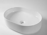 Aquaperla 500x370x135mm Above Counter Basin - Gloss White - CLA-PILL-50