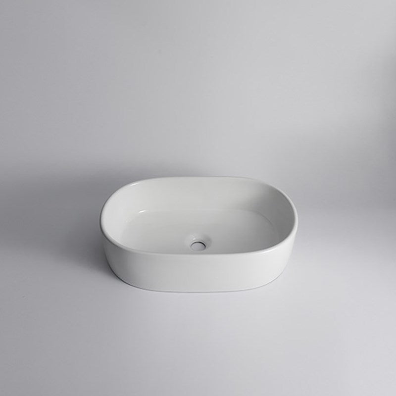 Aquaperla 560x350x140mm Above Counter Basin - Gloss White