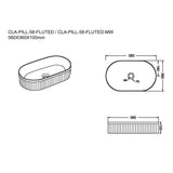 Aquaperla 580x360x100mm Above Counter Basin - Matte White