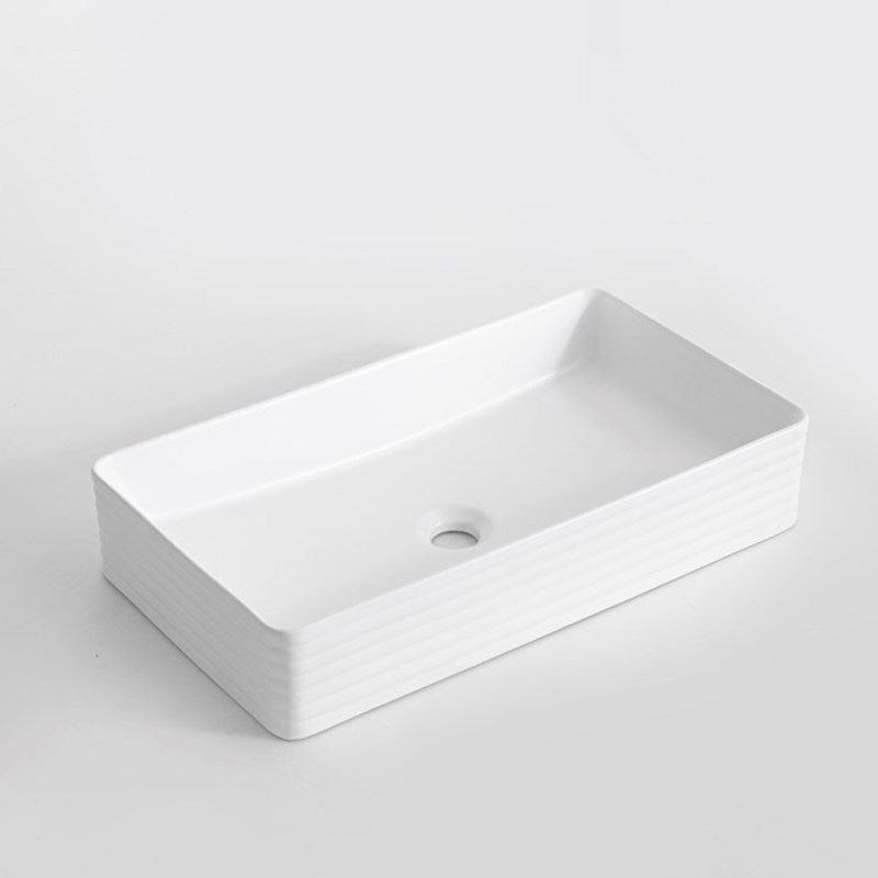 Aquaperla 600x340x110mm Above Counter Basin - Gloss White
