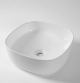 Aquaperla 370x370x135mm Above Counter Basin - Gloss White