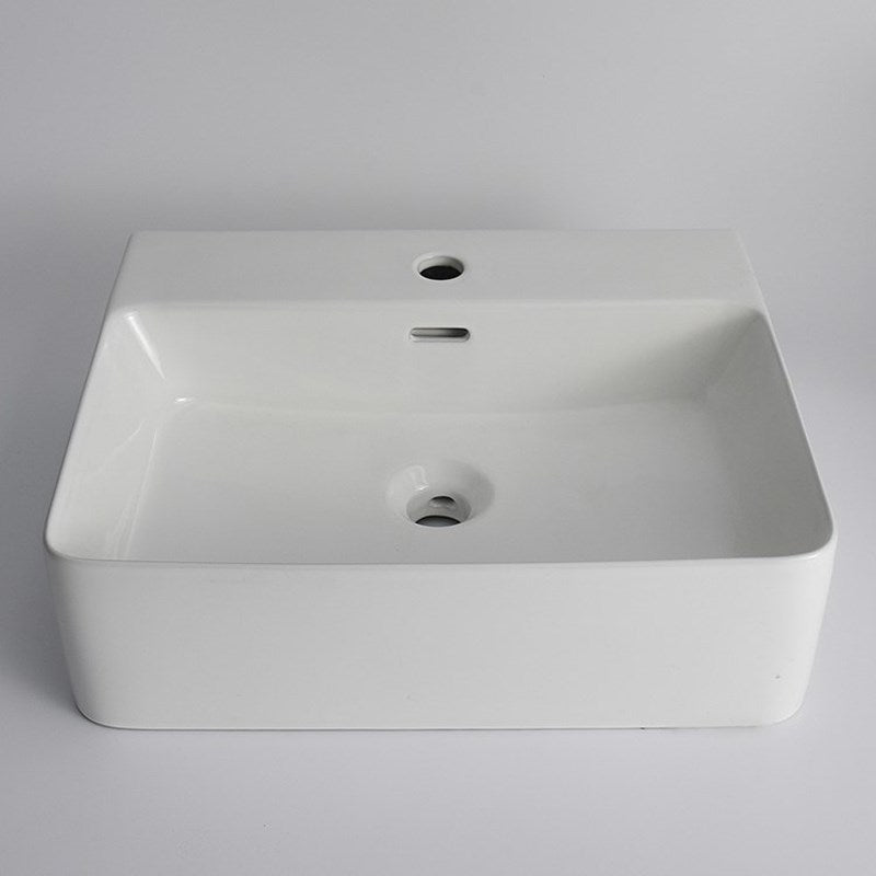 Aquaperla 520x420x155mm Wall Hung Basin - Gloss White