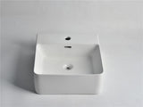 Aquaperla 420x400x155mm Wall Hung Basin - Gloss White