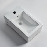 Aquaperla 460x280x170mm Wall Hung Basin - Gloss White - CLA-WH-46-L
