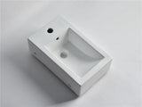 Aquaperla 460x280x170mm Wall Hung Basin - Gloss White - CLA-WH-46-L