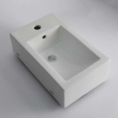 Aquaperla 460x280x170mm Wall Hung Basin - Gloss White - CLA-WH-46-R