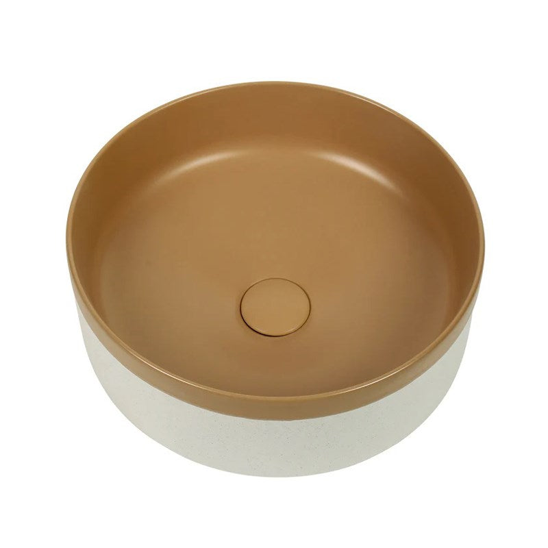 Aquaperla 375x375x135mm Above Counter Basin - Color Plus Matte Brown