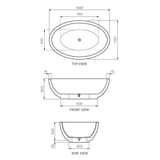 Parisi Ovo 1800 Stonetec Freestanding Bath