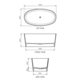 Parisi Neo 1500 Stonetec Freestanding Bath