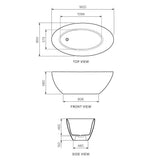 Parisi Bohemien 1600 Stonetec Freestanding Bath