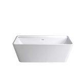 Aquaperla 1700*800*580mm Acrylic Freestanding Back To Wall Bathtub - Gloss White