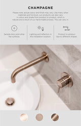 Meir Piccola Tall Basin Mixer Tap with 130mm Spout - PVD Champagne