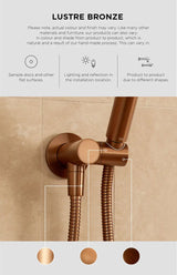 Meir Round Wall Mixer Paddle Handle Trim Kit - PVD Lustre Bronze