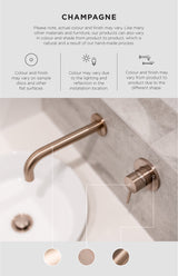 Meir Round Wall Mixer Pinless Handle Trim Kit - Champagne