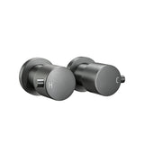 Aquaperla Round Wall Top Assembly Tap Pair - Gunmetal (GM0007.ST)