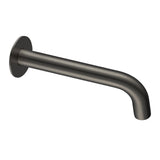 Aquaperla Lucid Pin 180mm Round Bathtub/Basin Wall Spout(60mm Flat Back Plate) - Gun Metal Grey
