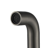 Aquaperla Lucid Pin 180mm Round Bathtub/Basin Wall Spout(60mm Flat Back Plate) - Gun Metal Grey
