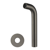 Aquaperla Lucid Pin 180mm Round Bathtub/Basin Wall Spout(60mm Flat Back Plate) - Gun Metal Grey