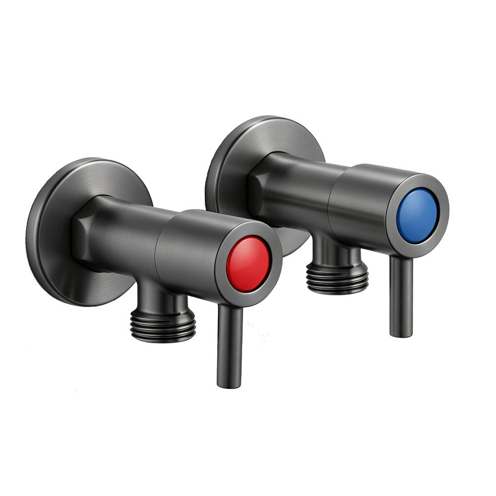 Aquaperla Round Water Stop Valves (One Pair) - Gunmetal