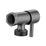 Aquaperla Bathroom Round 1/4 Turn Washing Machine Stop Tap (One Piece) - Gun Metal Grey
