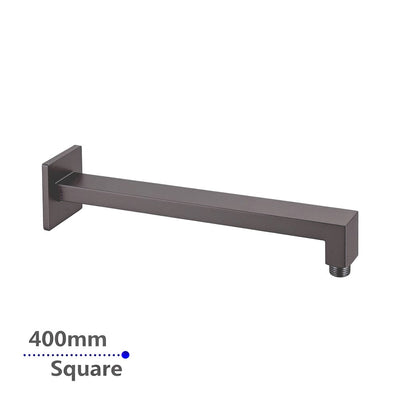 Aquaperla 400mm Wall Shower Arm - Gun Metal Grey
