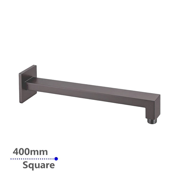 Aquaperla 400mm Wall Shower Arm - Gun Metal Grey