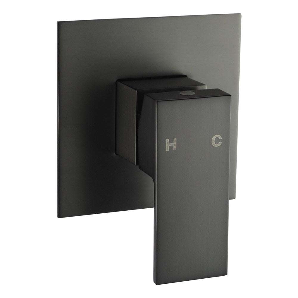 Aquaperla Blaze Square Wall Mixer - Gunmetal Grey