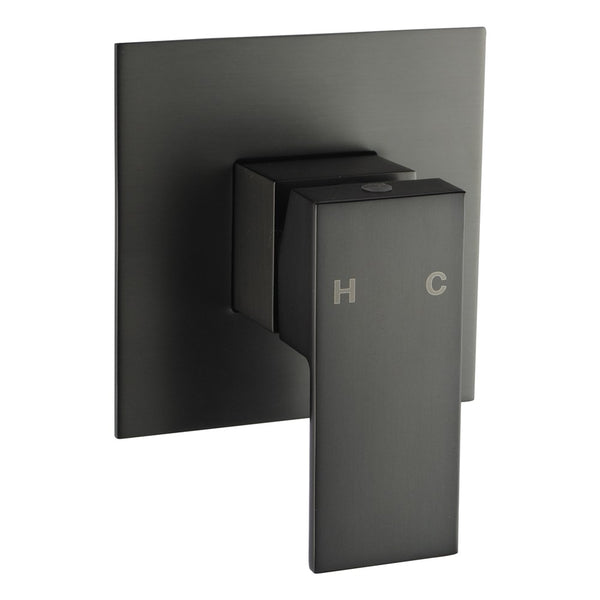 Aquaperla Blaze Square Wall Mixer - Gunmetal Grey