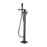 Aquaperla Freestanding Tap With Handheld Shower - Gunmetal
