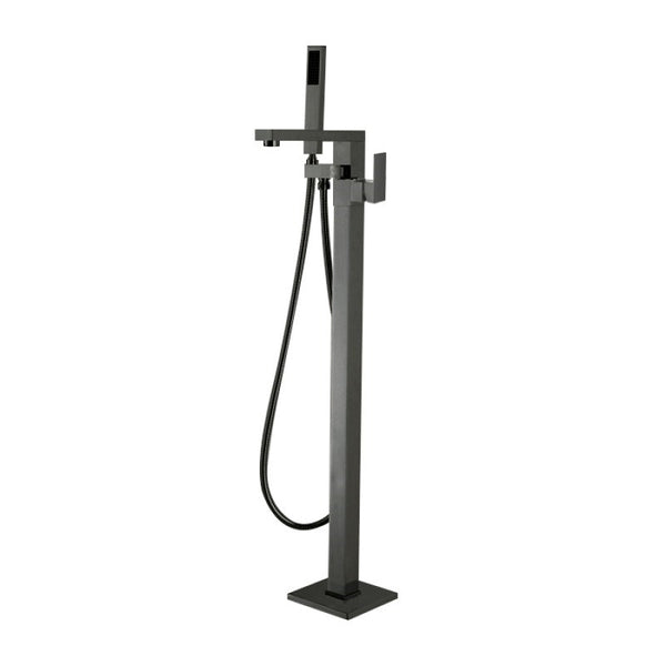 Aquaperla Freestanding Tap With Handheld Shower - Gunmetal