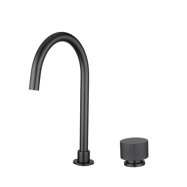 Aquaperla Moon Swivel Basin Mixer - Brushed Gunmetal Grey
