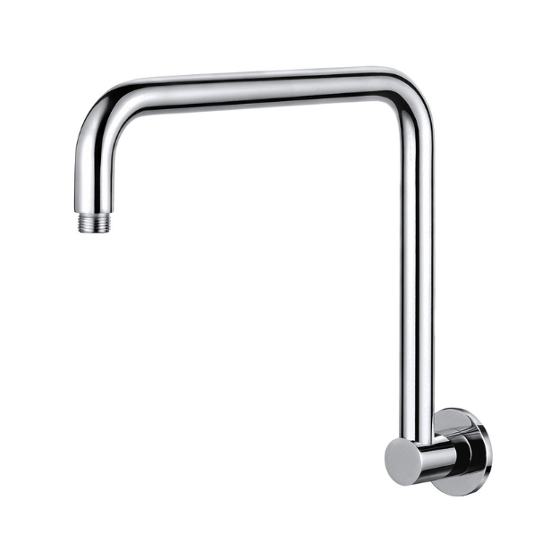 Modern National Round High Rise Shower Arm Brushed Chrome
