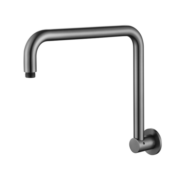 Modern National Round High Rise Shower Arm Gun Metal