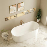 Aquaperla ISEO Series 1500*750*580mm Ultra-slim Freestanding Acrylic Bathtub - Gloss White